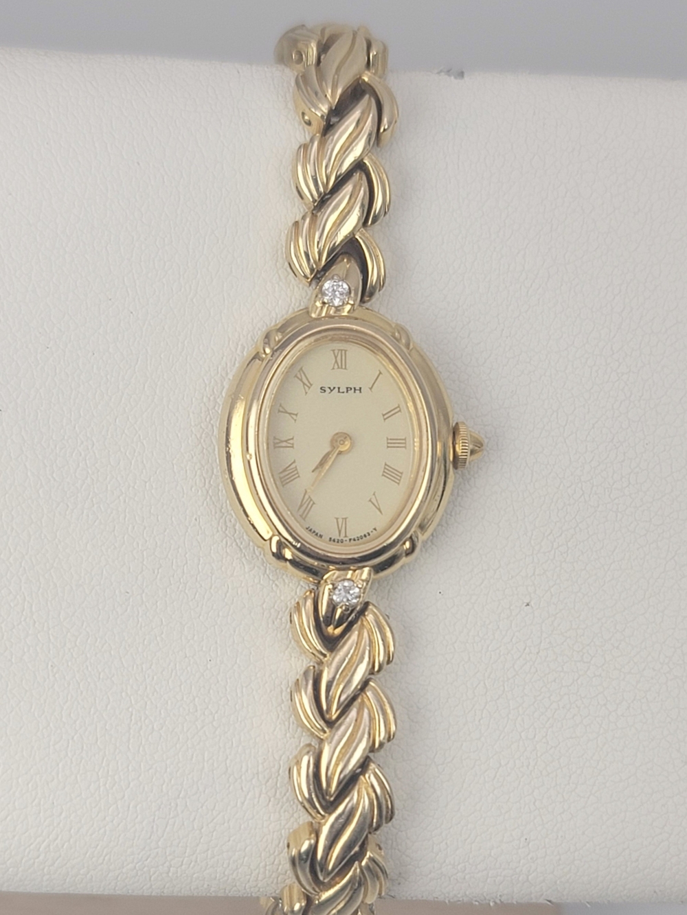 Vintage Citizen Sylph Ladies Gold Tone Oval Watch 5420-F41345 Y Quartz Japan